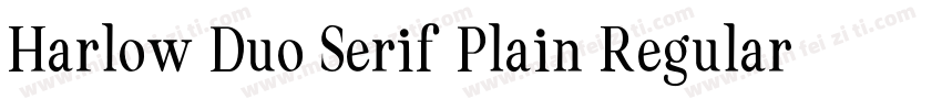 Harlow Duo Serif Plain Regular字体转换